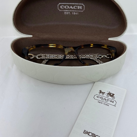 Coach frames and hard case eyeglasses 6052 Fannie Spotty - Picture 1 of 9